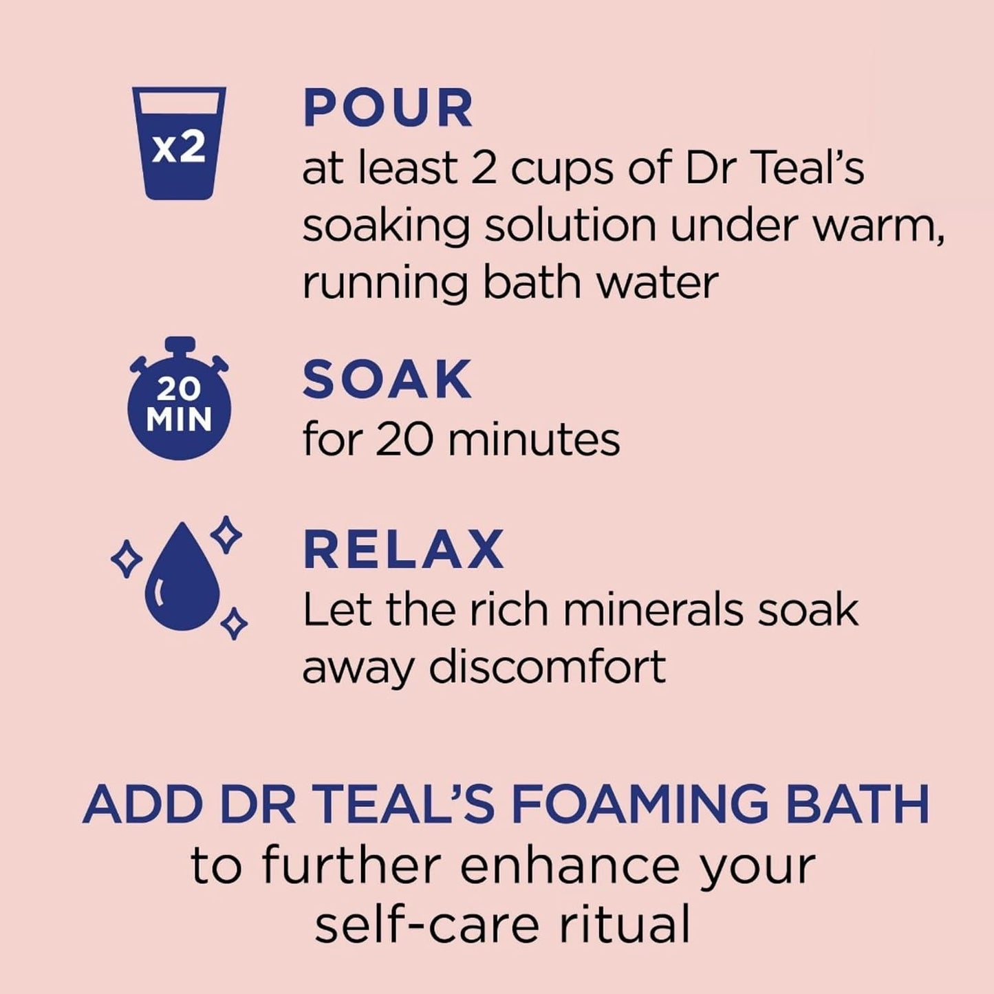 Dr Teal's Limited Edition Strawberry Serenade Pure Epsom Salt and Foaming Bath Set with Basil & Orange