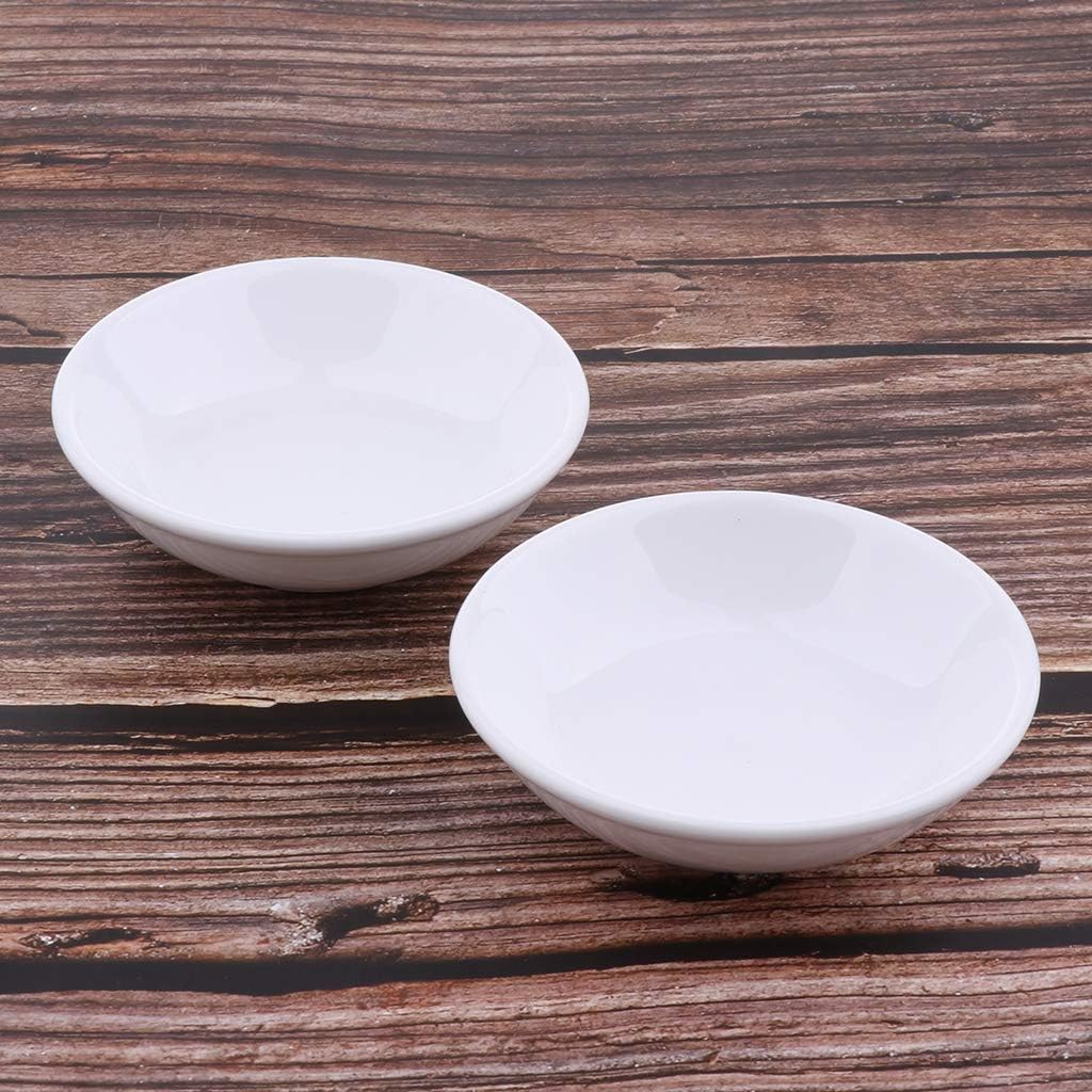 2 Pcs 3.8 Inch Round Replacement Ceramic Dish For Electric Burner Warmer