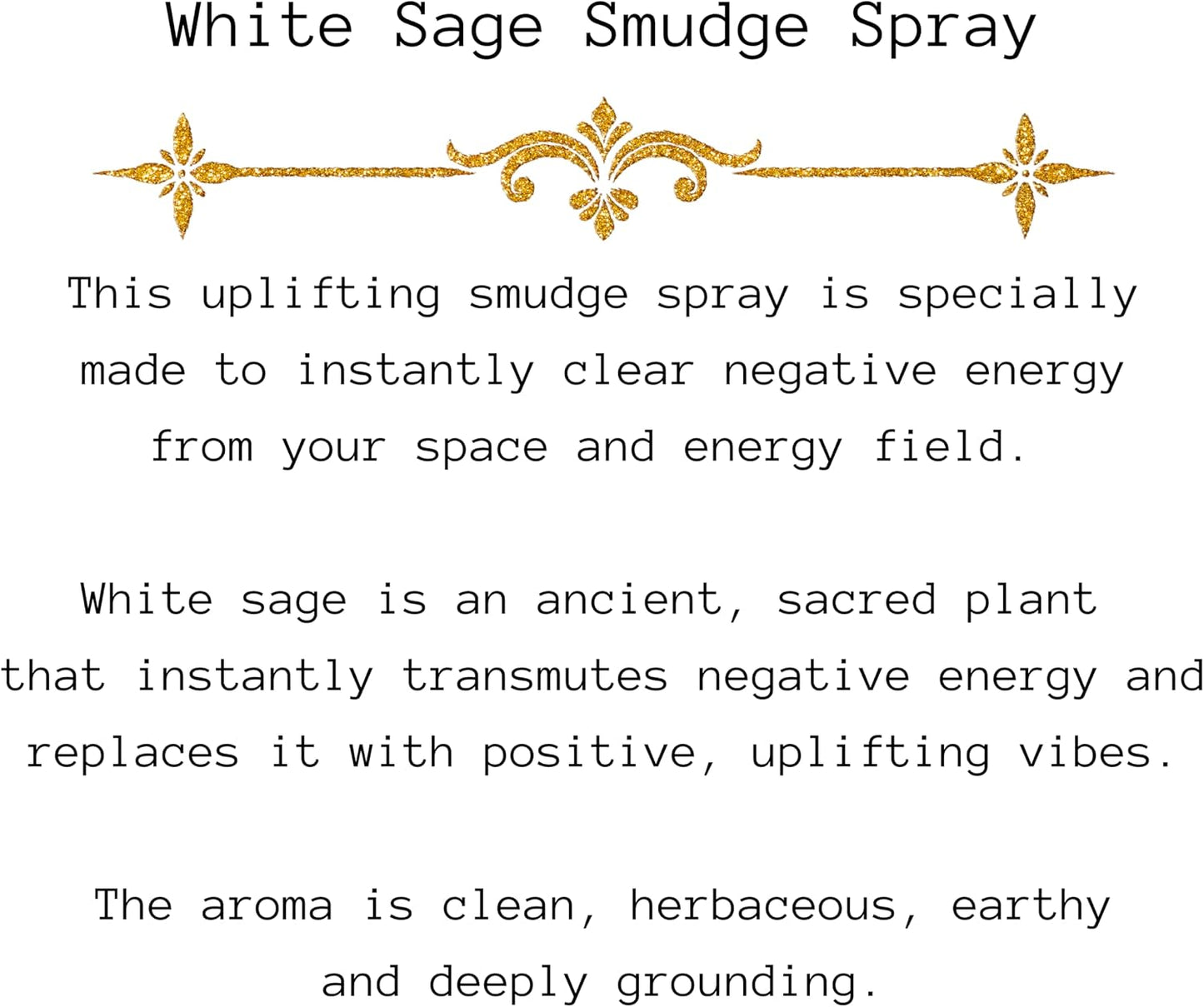 Sage Smudge Spray for Clearing Negative Energy, 4 Fl Oz