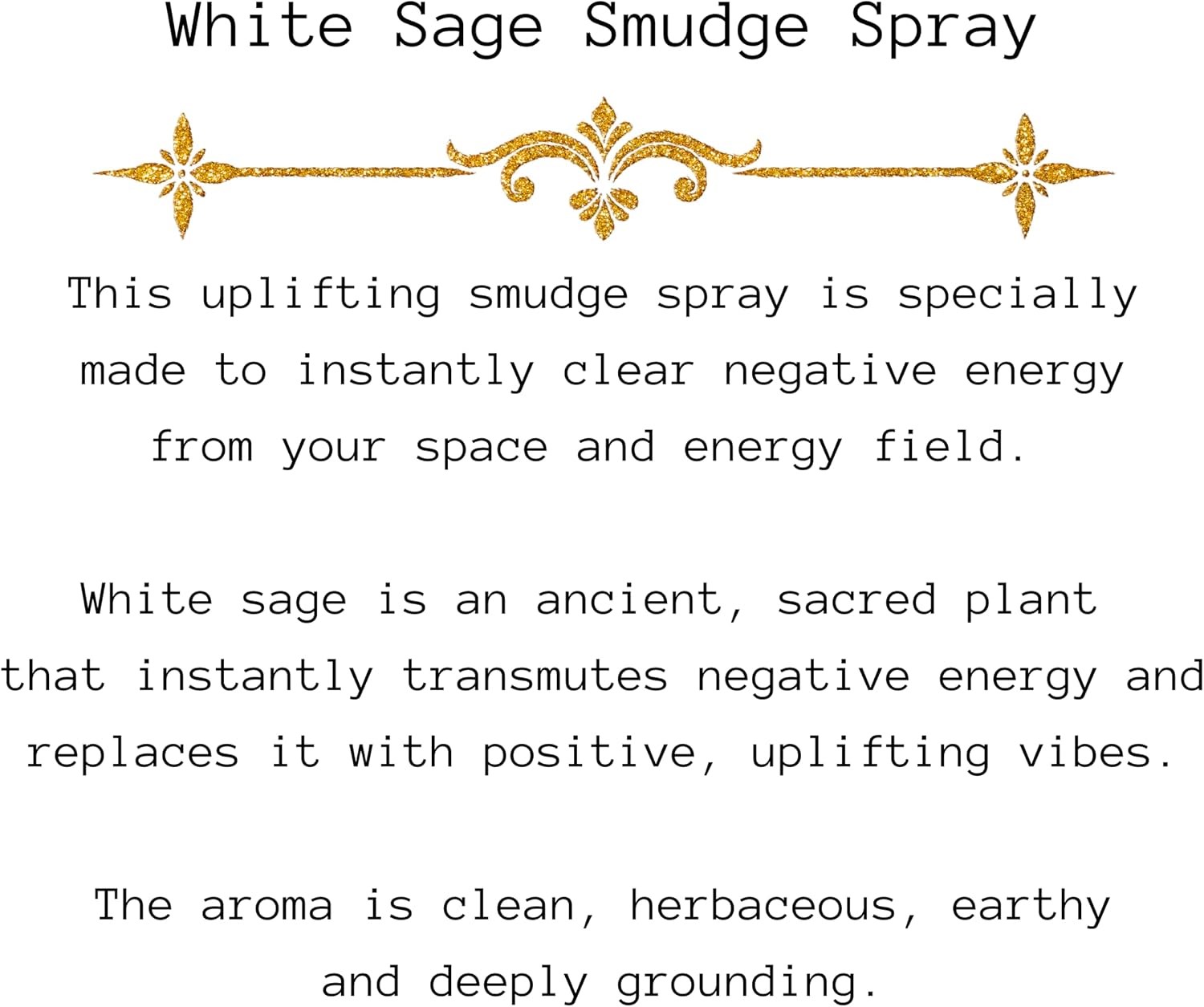 Sage Smudge Spray for Clearing Negative Energy, 4 Fl Oz