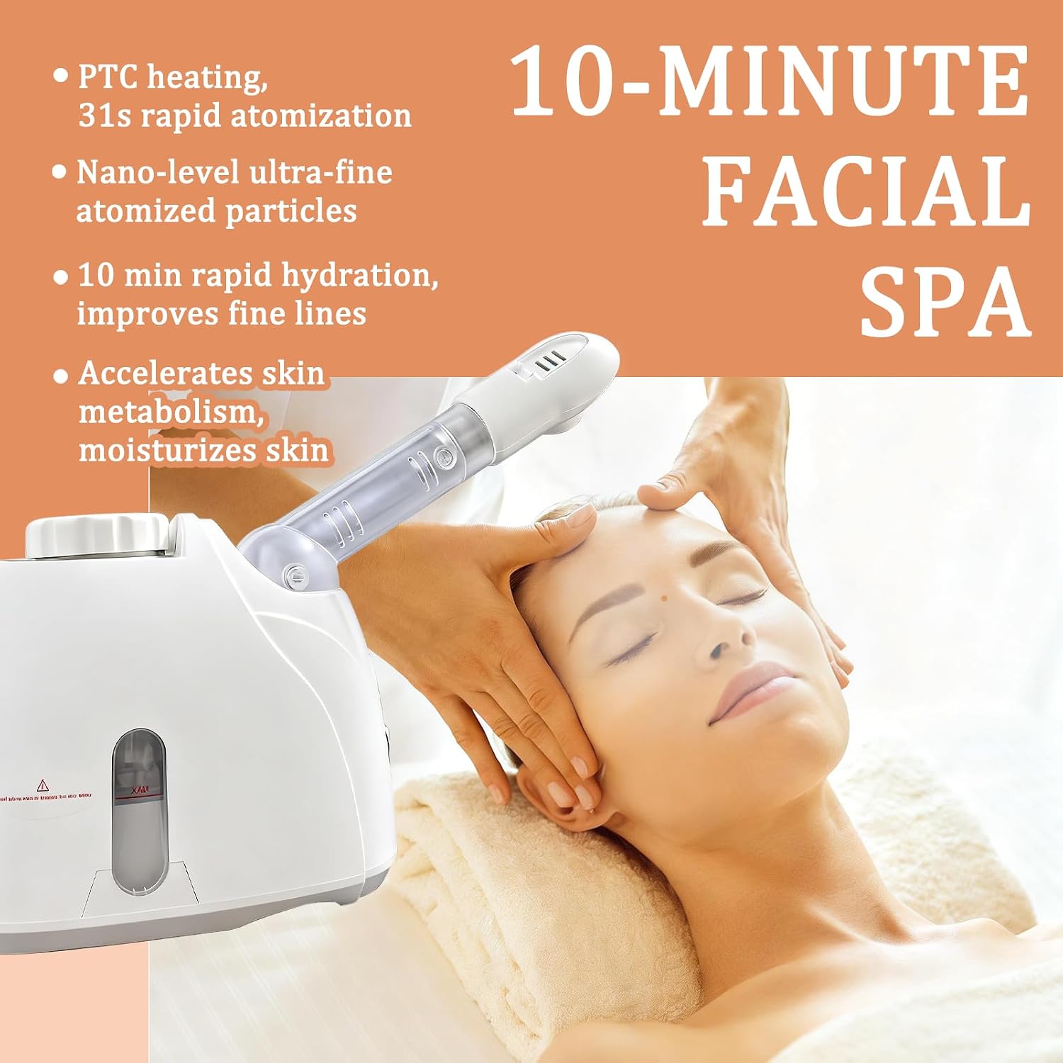 Facial Steamer,Face Steamer,Nano Lonic Steamer for Face With 360° Rotating Arm,Face Steamer for Facial Deep Cleaning,Portable Facial Steamers Professional-Facial Spa for Personal Care at Home or Salon
