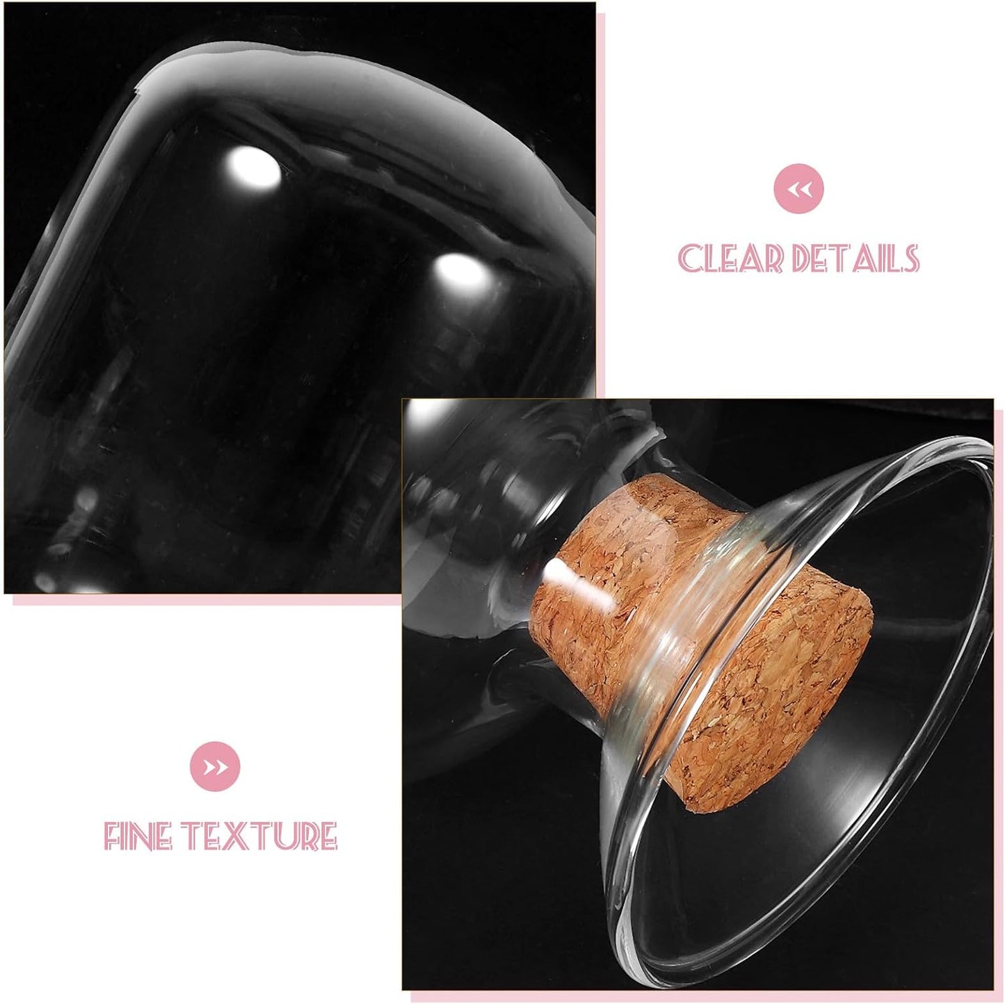 Transparent Glass Match Storage Jar with Cork Stopper Multipurpose Reliable Matchstick Holder for Decorative Display and Practical Use