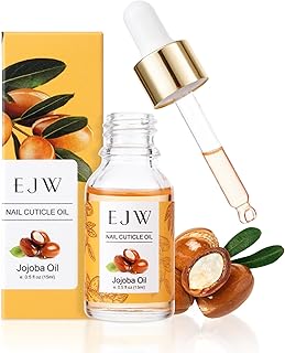 EJW Jojoba Oil for Nail, Cuticle Oil with Sea Buckthorn & Vitamin E, Nail Strengthener and Growth for Dry Cuticles, Fingertips & Elbows, 0.5 Fl Oz
