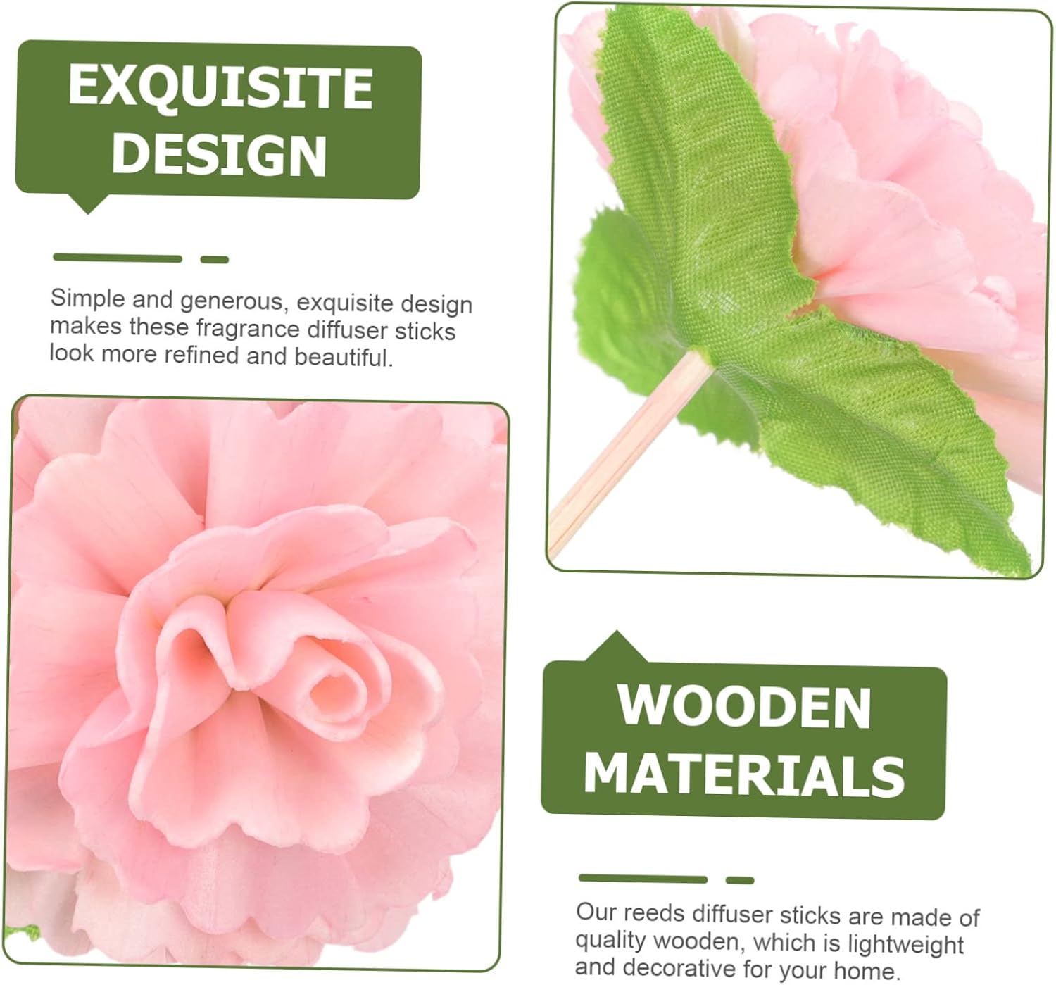 Aromatherapy Diffuser Reed Flowers Decorative Rattan Sticks for Home and Office Scented Oil Diffuser Refill 10 Inch Aromatic Flower Sticks Set