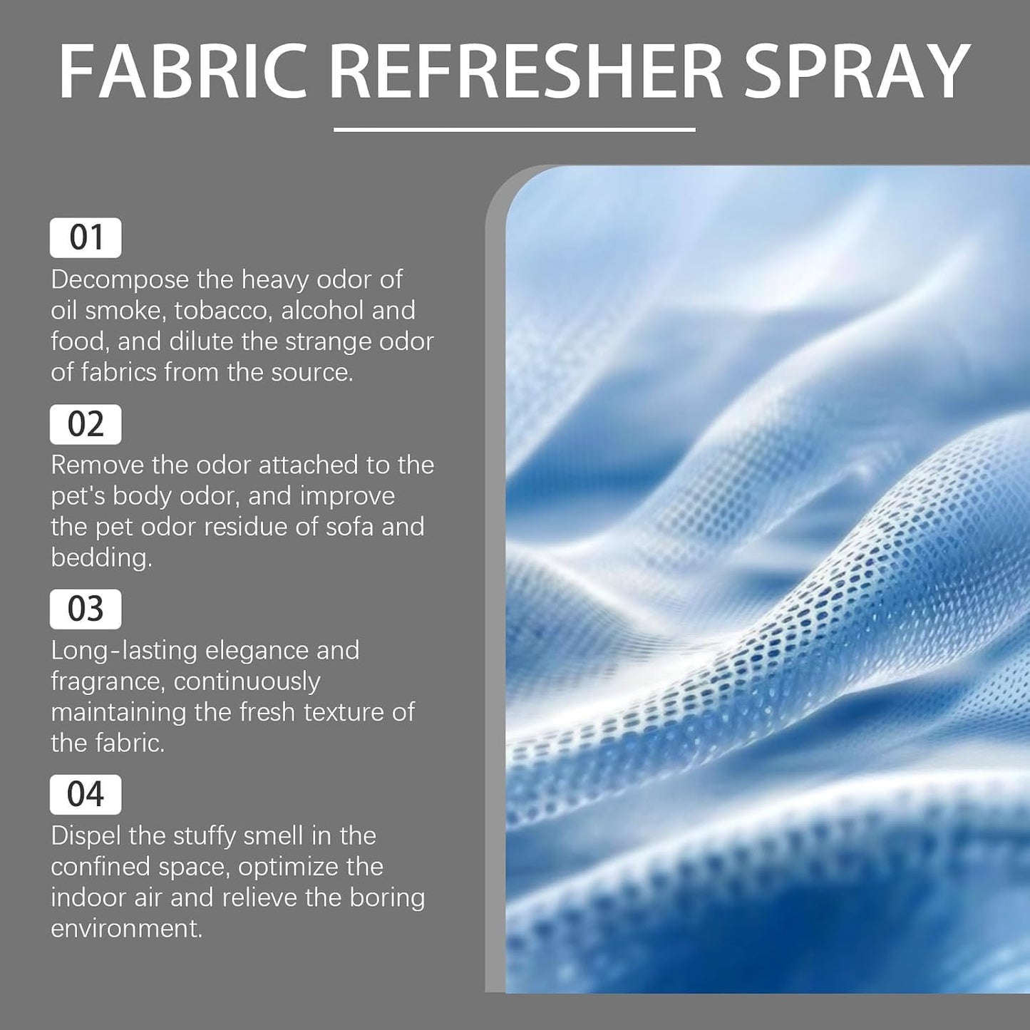 Long-Lasting Fabric Refresher and Room Spray, Odor Eliminating Fabric & Home Spray, Long-Lasting Fresh Scent, Pet-Friendly Formula, for Clothes, Curtains, Rugs, Bedding, 100ml (1Pcs)