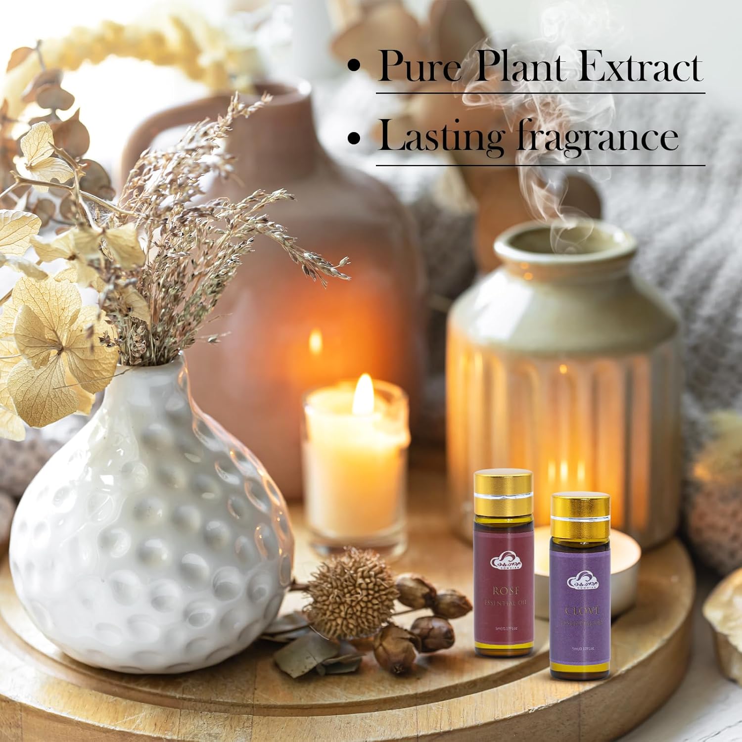 Fragrance Essential Oils Set - 14pcs, Aromatherapy Oils for Skin, Diffusers, Home Care, Humidifier Laundry, Candle Making - Tea Tree, Sandalwood, Lavender, Vanilla, Eucalyptus and More (5mL)