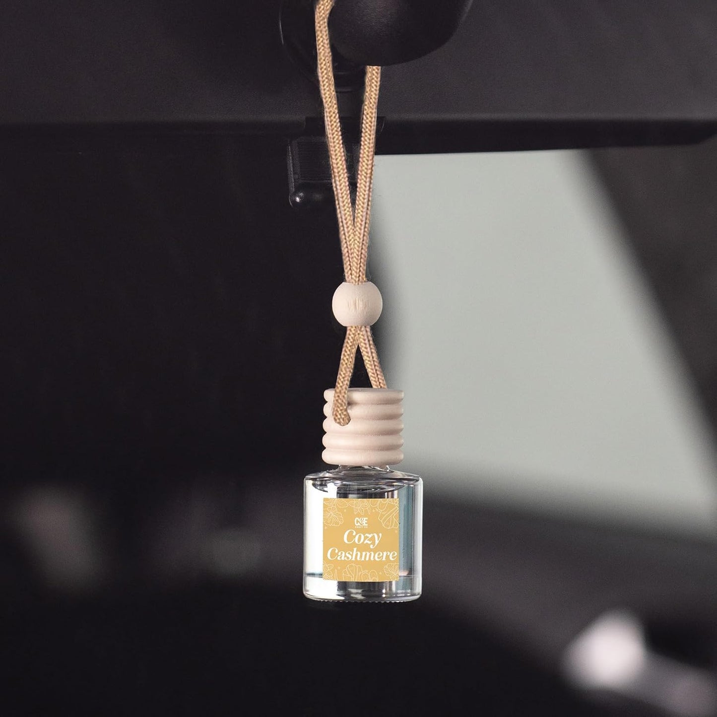 CANDECraftCo Car Air Hanging Fragrance Oil, Car Auto Freshener for Essential Oils, Scents Fragrance Aromatherapy Automobile Diffuser, Long Lasting (Cozy Cashmere)