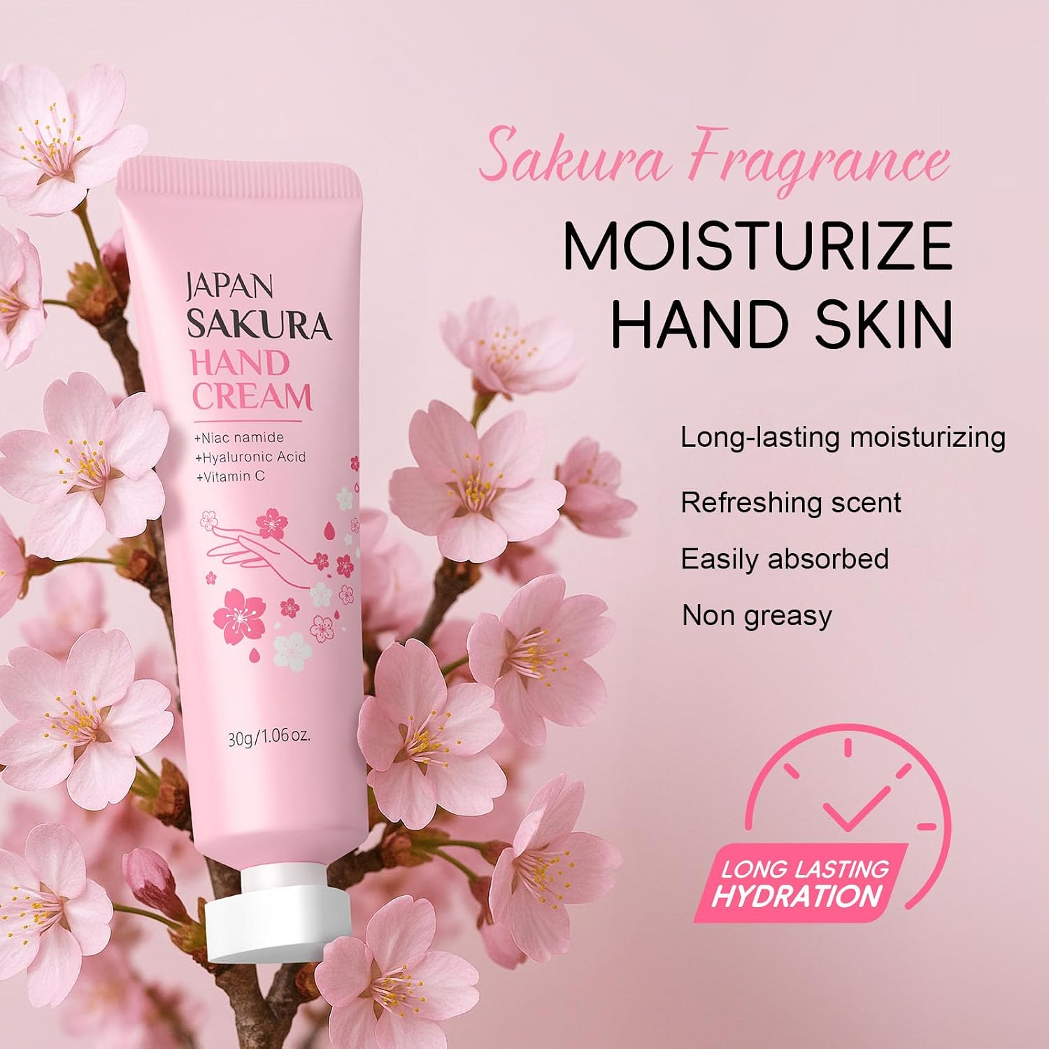 INSEEK Cherry Blossom Bath and Body Gift Set for Women, 9Pcs Bath Gift Sets, Home Bath Spa Gifts Set for Self Care, Christmas Birthday Gifts for Mom, Girlfriend, Sister, Female Friends