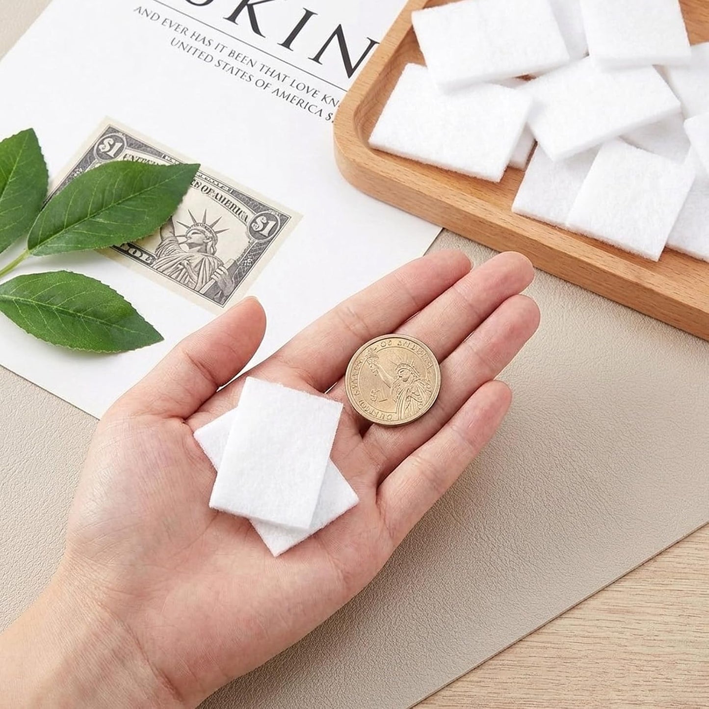 Andibro 150Pack Unscented Aroma Pads, 1.2x0.9'' White Essential Aroma Oil Refill Pads Synthetic Fiber Diffuser Replacement for Electronic Aromatherapy Devices Plug-in Diffusers Car Diffusers