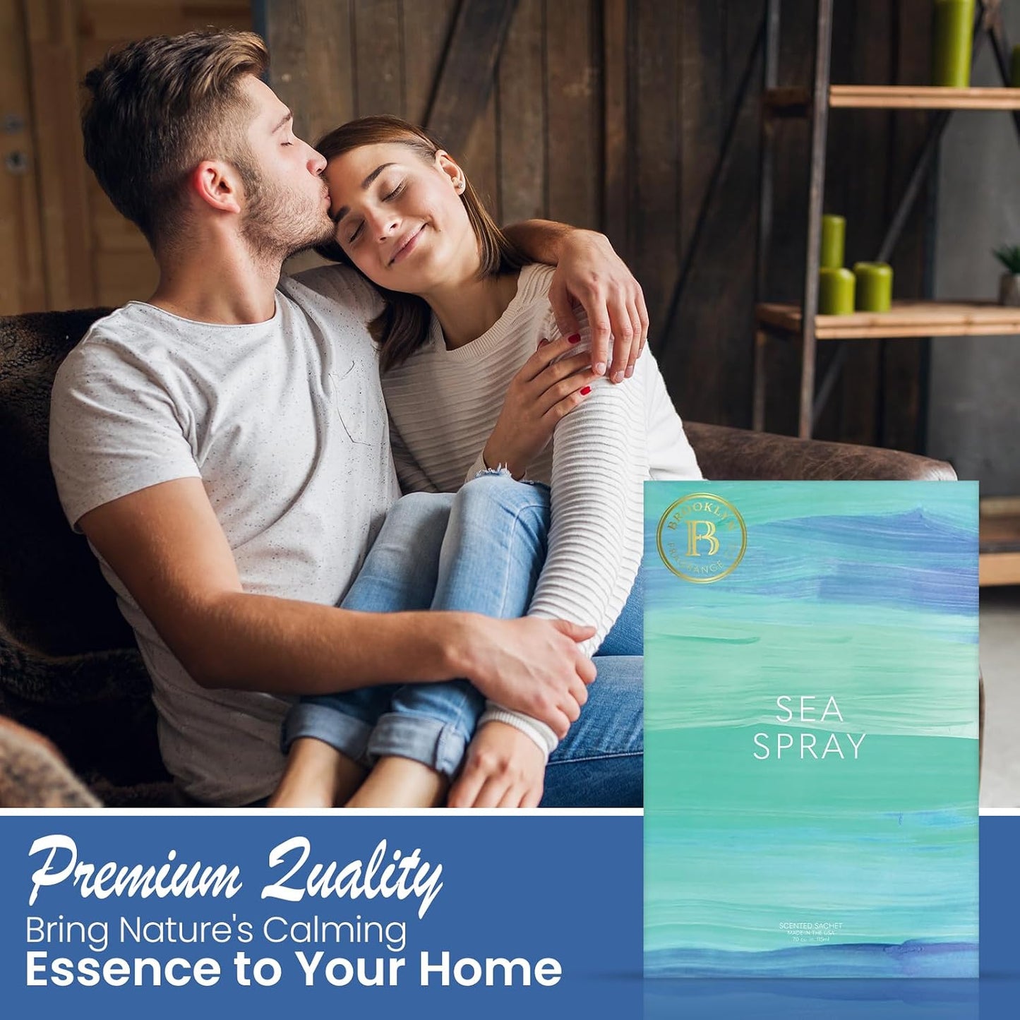 Brooklyn Fragrance Co. Water Color Sachet Bags – Sea Spray Scented Pouches – Perfect Aroma for Drawers, Closets, Cars and Bathrooms – Long-Lasting Fresh Scent Sachets (6- Pack)