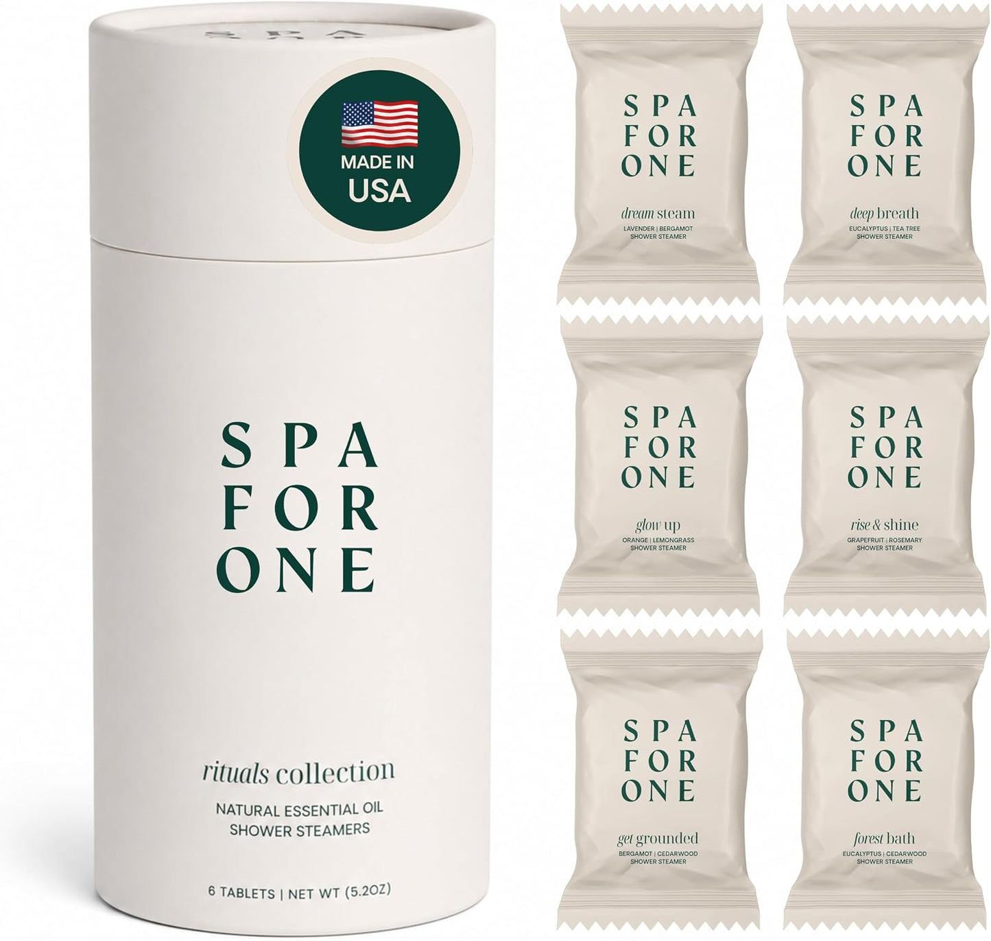 Shower Steamers Aromatherapy - with Natural Essential Oils - Birthday Gifts for Women, Bridesmaid Gifts, Stress Relief and Guest Bathroom Essentials - Variety 6 Pack, Made in USA