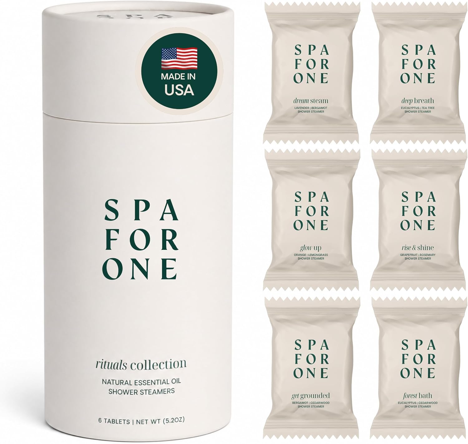 Shower Steamers Aromatherapy - with Natural Essential Oils - Birthday Gifts for Women, Bridesmaid Gifts, Stress Relief and Guest Bathroom Essentials - Variety 6 Pack, Made in USA