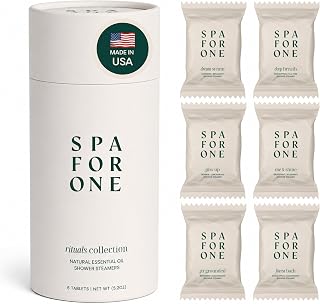 Shower Steamers Aromatherapy - with Natural Essential Oils - Birthday Gifts for Women, Bridesmaid Gifts, Stress Relief and Guest Bathroom Essentials - Variety 6 Pack, Made in USA