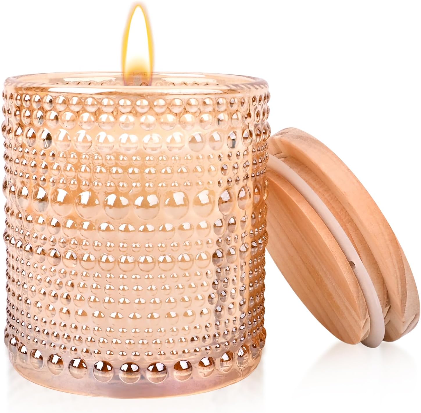 Sandalwood & Rose Candle, Candles for Home Scented, Luxury Jar Candles for Women, Rose Scented Candle, Candles Gifts for Women, Natural Soy Wax, 6 oz 40 Hours