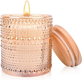 Jasmine Candle, Candles for Home Scented, Luxury Jar Candles for Women, Natural Soy Wax Candle, 6 oz 40 Hours