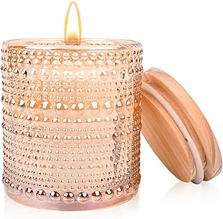 Sandalwood & Rose Candle, Candles for Home Scented, Luxury Jar Candles for Women, Rose Scented Candle, Candles Gifts for Women, Natural Soy Wax, 6 oz 40 Hours