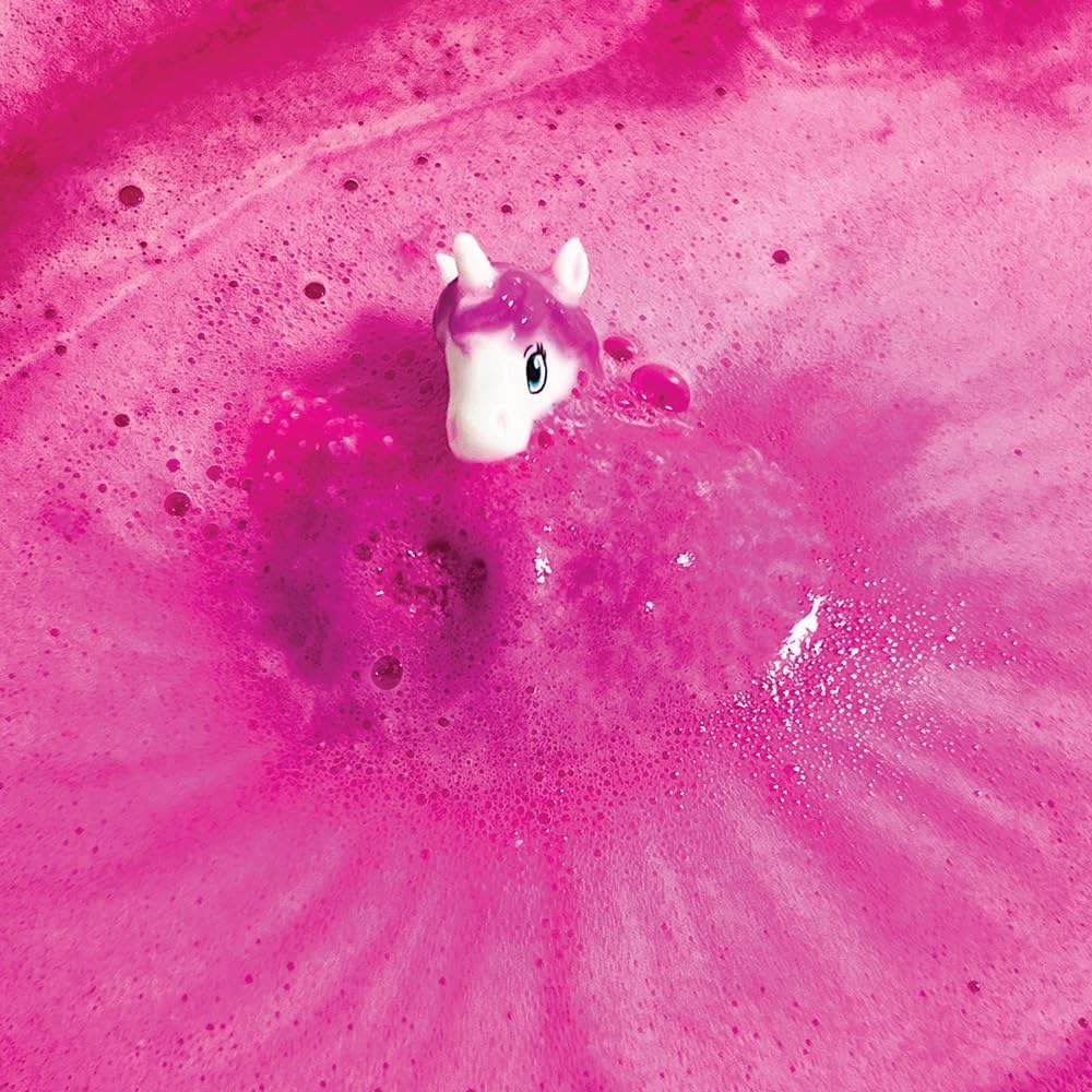 Zimpli Kids Large Unicorn Surprise Bath Bomb, 1 of 6 Surprise Unicorn Toys to Collect, One per Baff Bomb, Children's Collectable Bath Toy