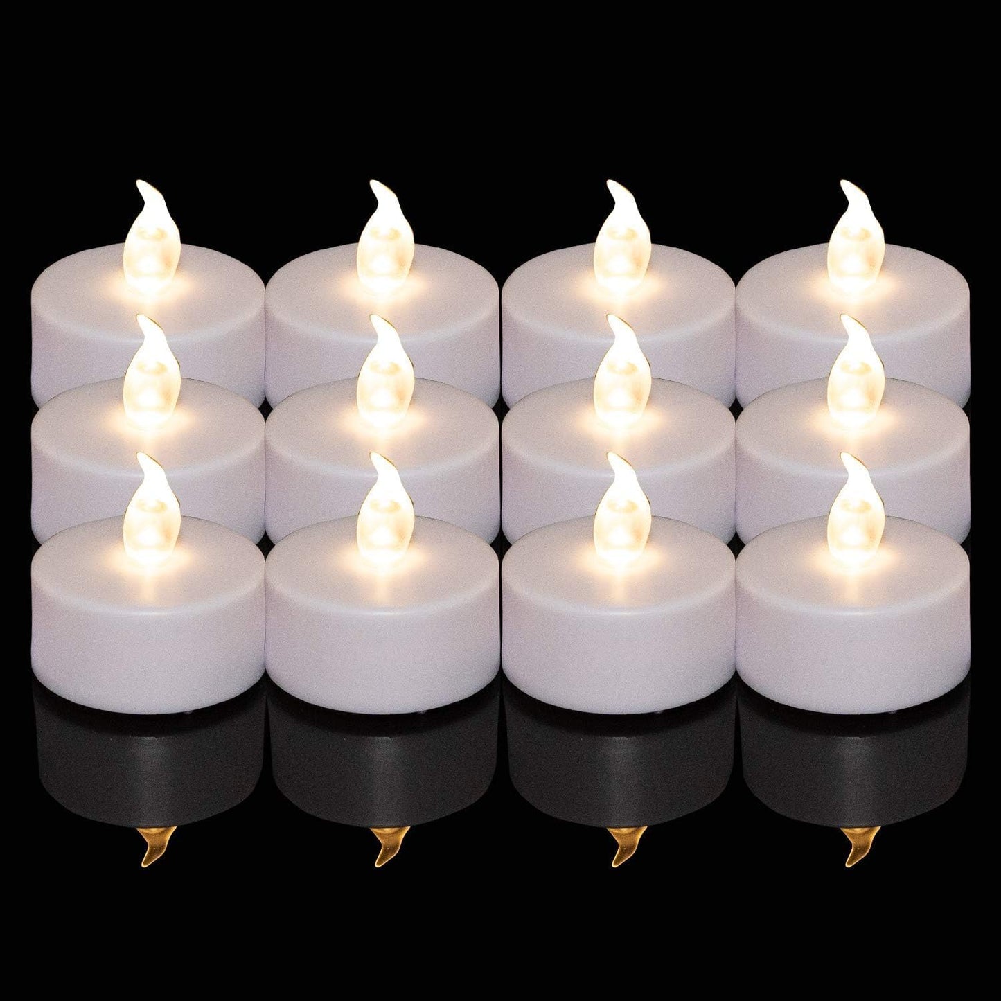 Nancia LED Tea Lights Candles- 100PACK Flameless Candles Realistic and Bright Flickering Long Lasting 200Hours for Holiday Celebration,Home Decoration Warm White