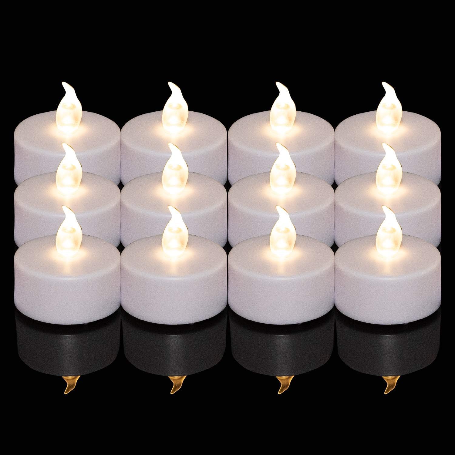 Nancia LED Tea Lights Candles- 100PACK Flameless Candles Realistic and Bright Flickering Long Lasting 200Hours for Holiday Celebration,Home Decoration Warm White