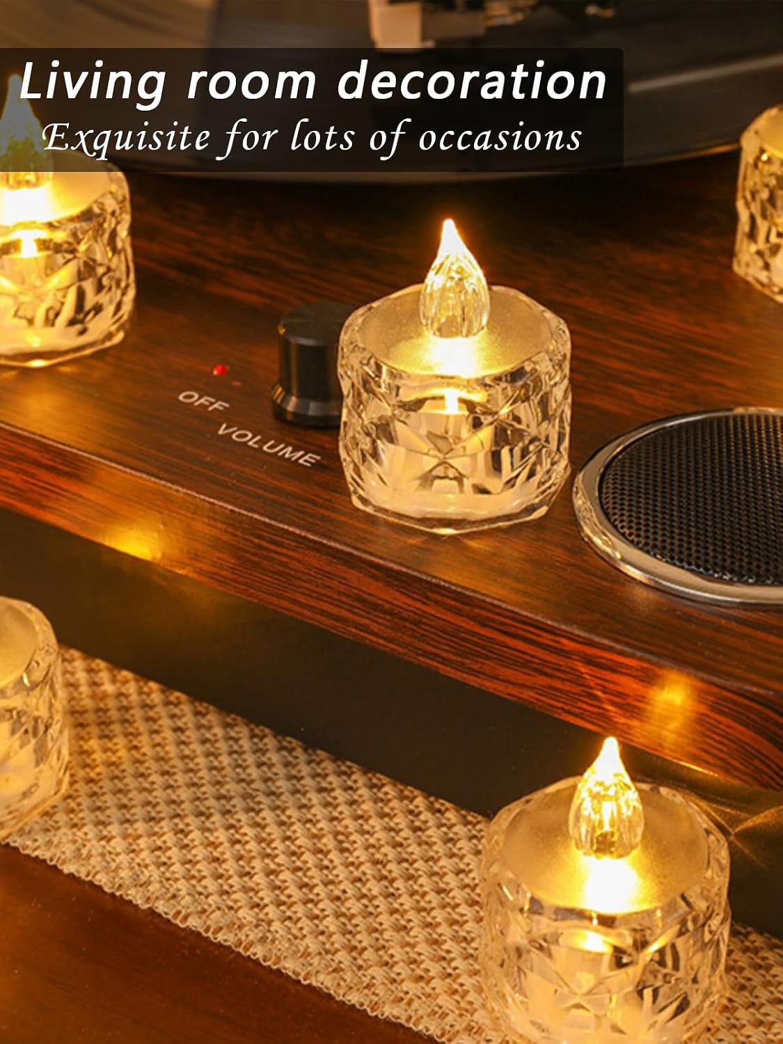 12 Pcs Flickering Flameless Candle Battery Tea Lights for Weddings | For Weddings