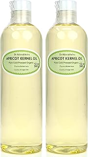 Dr Adorable - 24 Oz - Apricot Kernel Oil - 100% Pure Natural Organic Cold Pressed (2 of 12 Oz Bottles)