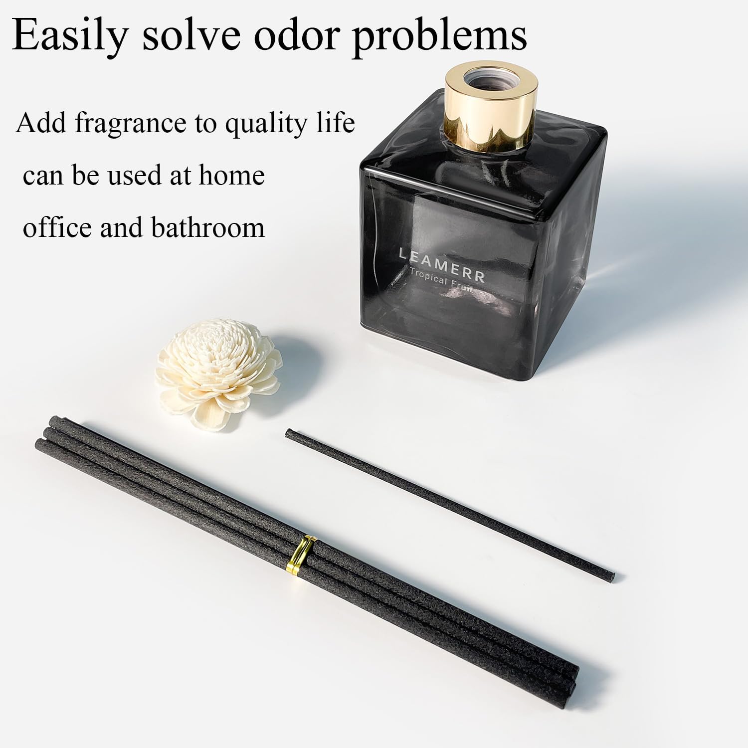 Reed Diffuser Set, My Way Floral Fragrance Diffuser 6.1 fl oz with 6 Reed Sticks Long-Lasting Home Fragrance Reed Diffuser for Home Room Office Bathroom Shelf Decor