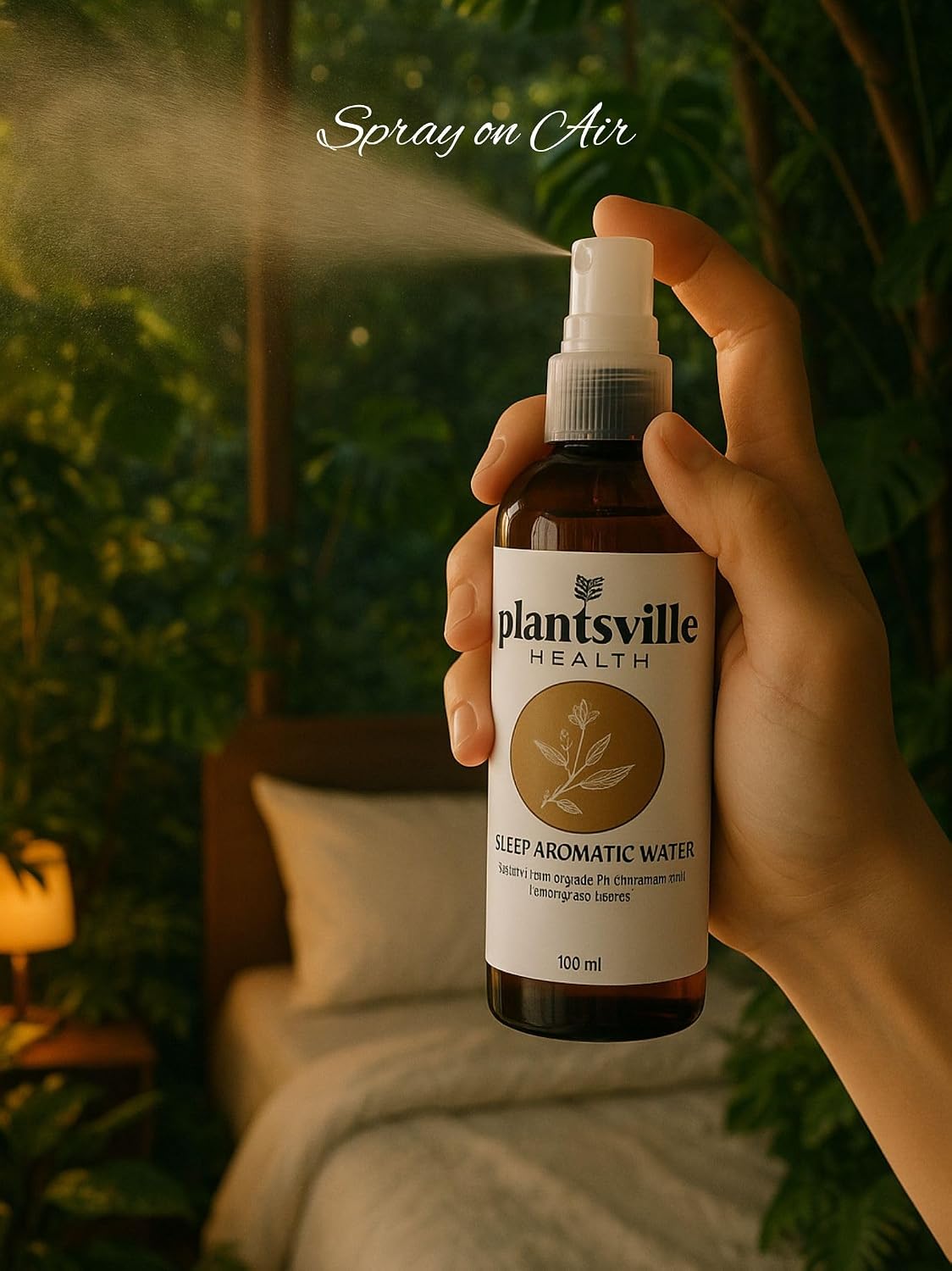 Organic Philippine Cinnamon & Lemongrass Sleep Aid Water to sleep better, 100 ml (3.38 US fl oz) x 2 pieces spray bottle, relaxation gifts with Filipino abaca & hablon ribbon.