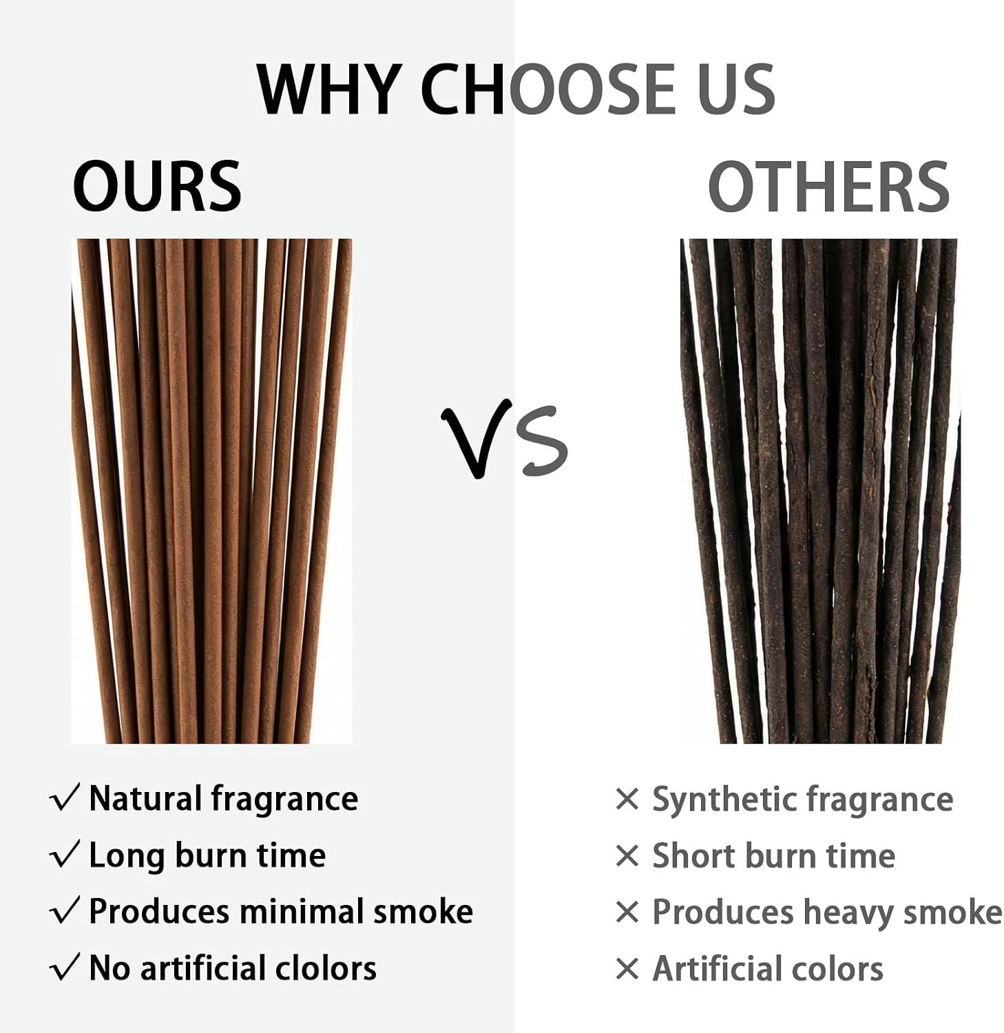 Sandalwood Incense Stick 120 Sticks,Charcoal Free, All Natural, Non Toxic, Meditation & Stress Relief120g Full Sized
