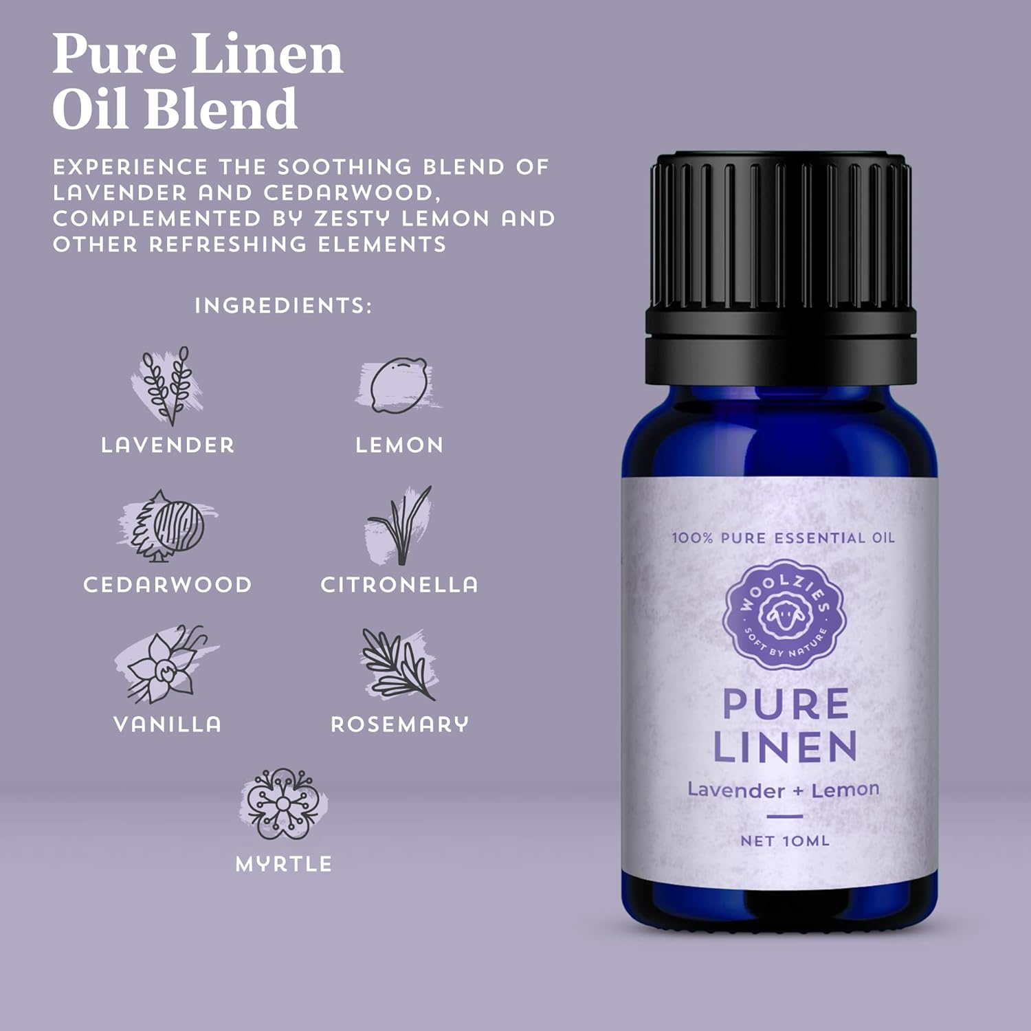 Laundry Essentials Essential Oil Set: Use with Wool Dryer Balls or Oil Diffuser Elevate Your Laundry with All-Natural Aromatherapy Scents | Fresh Laundry, Chamomile Bliss, Pure Linen 10 ML