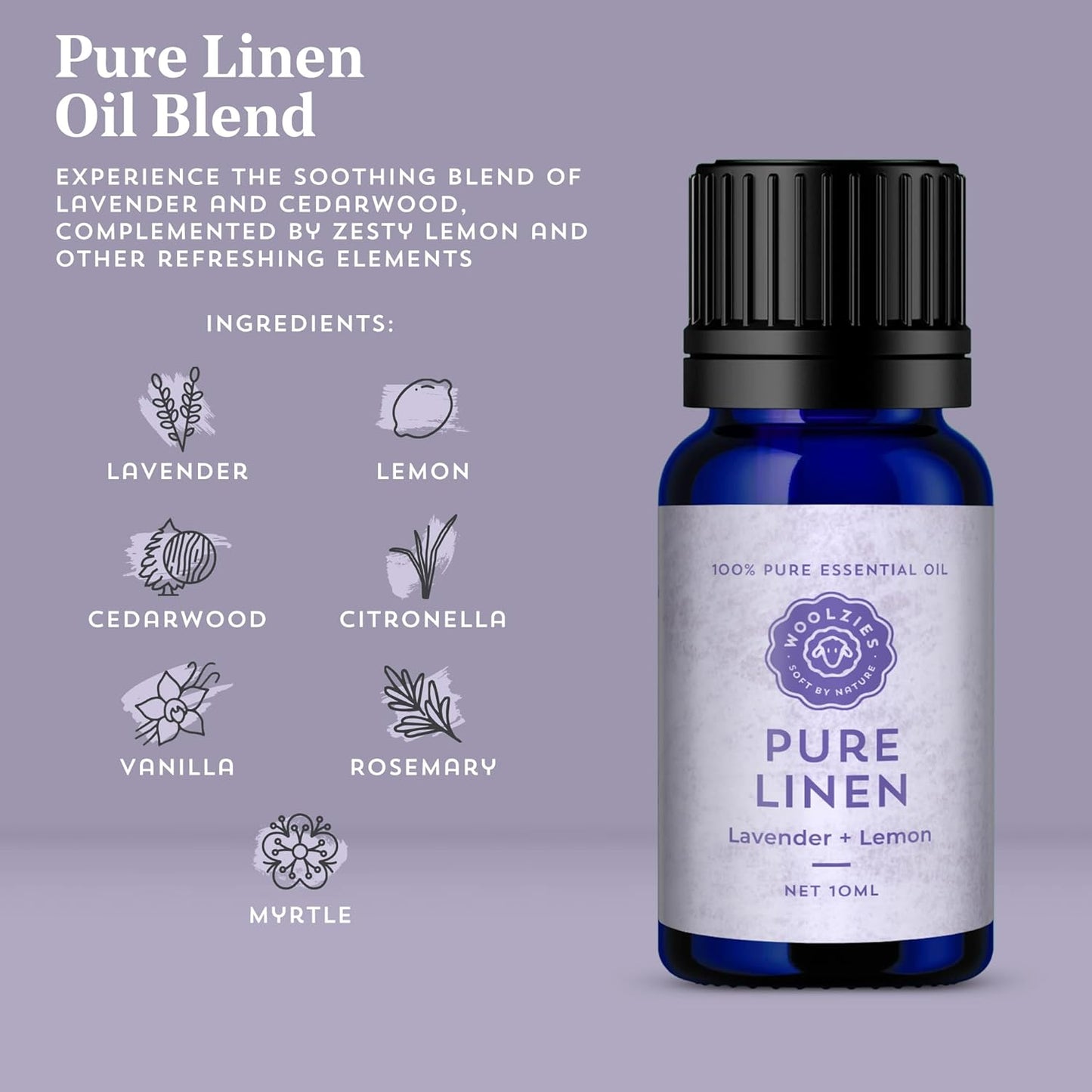 Laundry Essential Oil Blend: Use with Wool Dryer Balls or Oil Diffuser Elevate Your Laundry with All-Natural Aromatherapy Scents | 1 Fl oz (1 Fl Oz, Pure Linen)