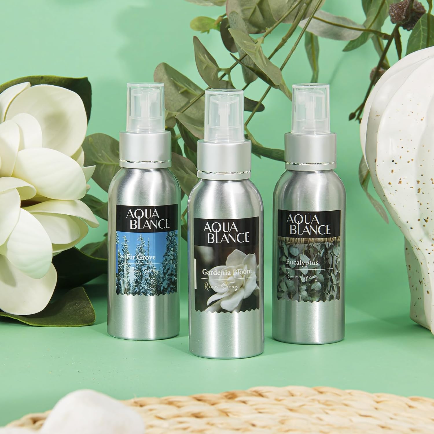 Fragrant Room Spray, Fir Grove, Eucalyptus Leaves, Gardenia Bloom, 3 x 3.4 fl oz, Air Fresheners Odor Eliminator for Home, Bathroom, Concentrated Room Spray
