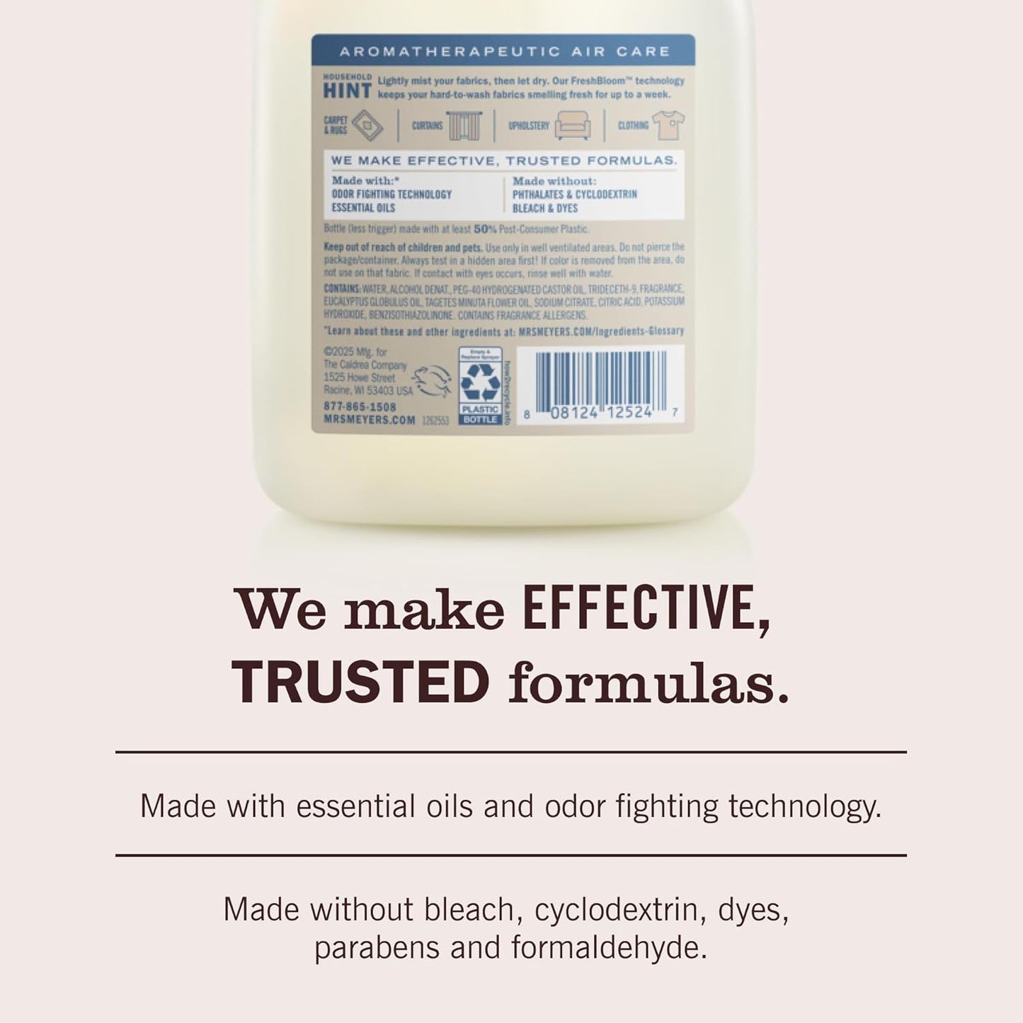 MRS. MEYER'S CLEAN DAY Fabric Freshener, Linen Scent, 20 Ounce Bottle