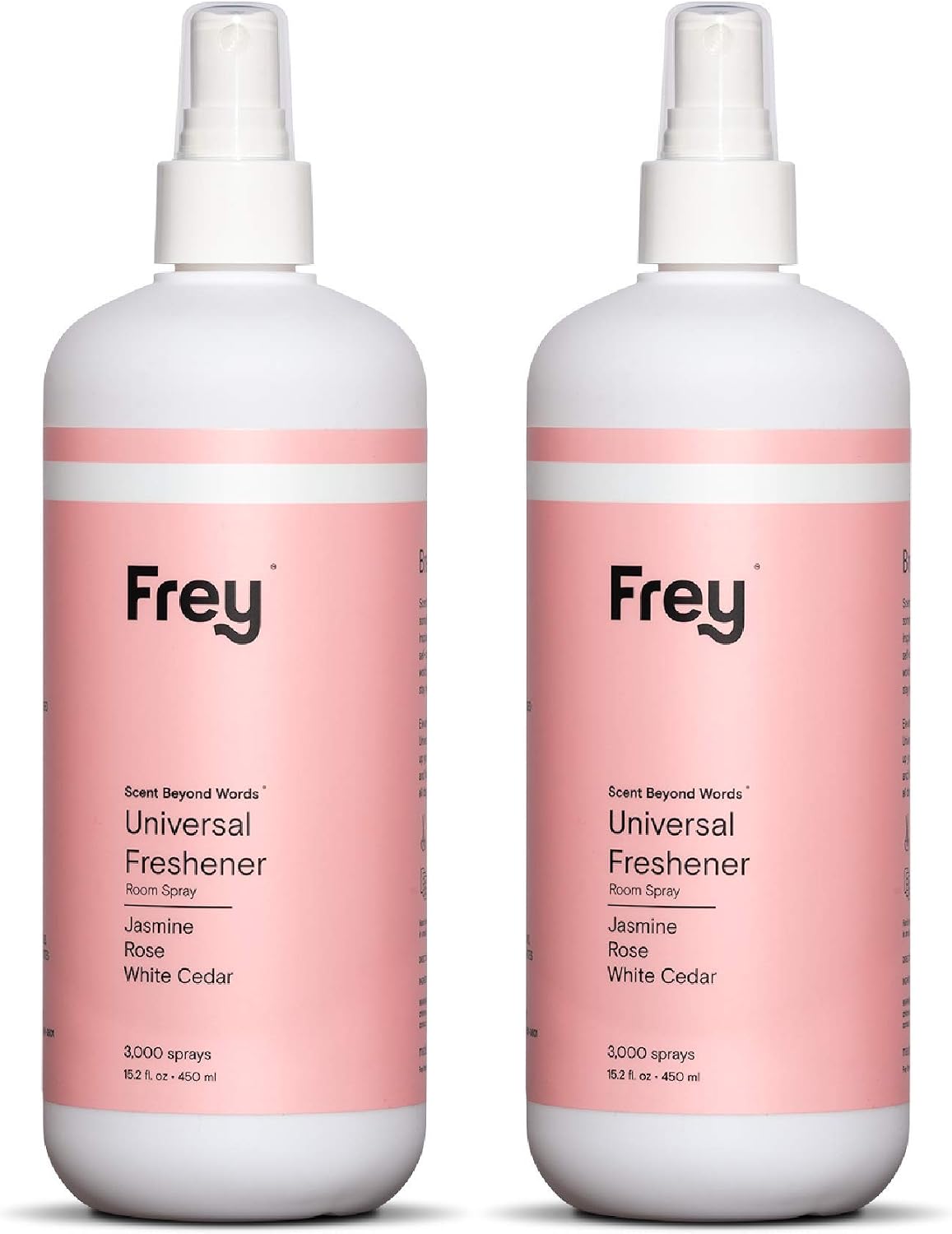 FREY Air Freshener Spray – Jasmine Rose & White Cedar | Natural Deodorizer & Odor Eliminator | Pack of 2