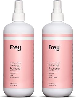FREY Air Freshener Spray – Jasmine Rose & White Cedar | Natural Deodorizer & Odor Eliminator | Pack of 2