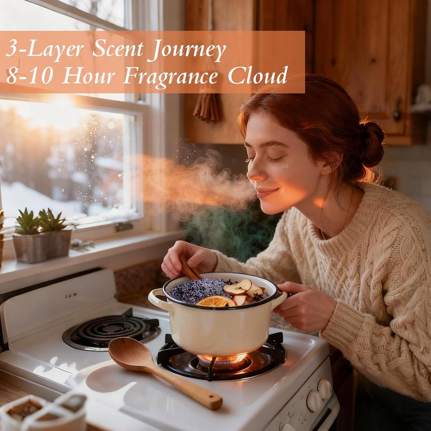 3 Packs Natural Potpourri Simmer Pot Mix – Bulk Cinnamon Sticks, Orange-Apple-Lemon Slices, Lavender Buds & Clove Holiday Stove Scent, Winter Scent Fragrance Stovetop Potpourri Fall Thanksgiving Gift