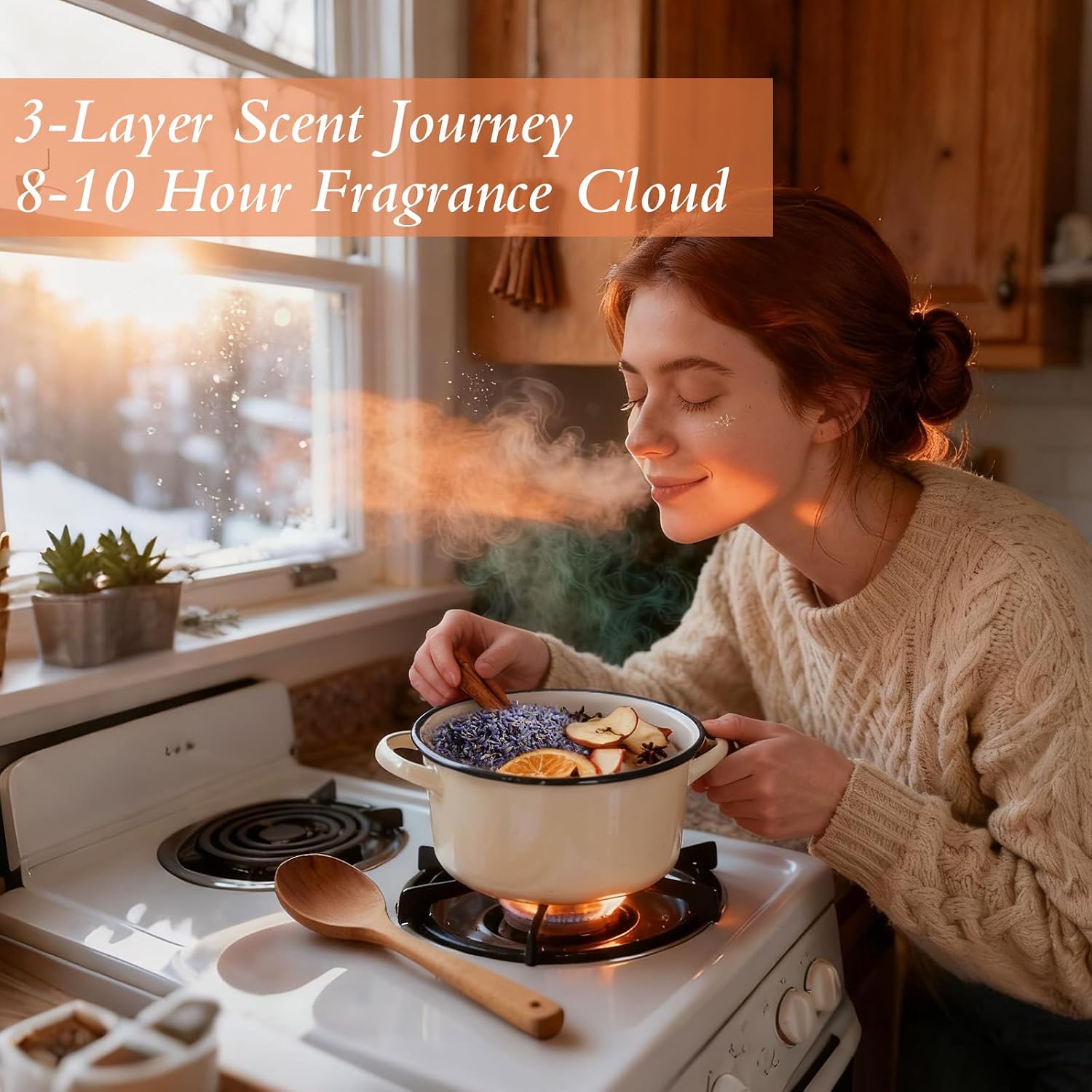 3 Packs Natural Potpourri Simmer Pot Mix – Bulk Cinnamon Sticks, Orange-Apple-Lemon Slices, Lavender Buds & Clove Holiday Stove Scent, Winter Scent Fragrance Stovetop Potpourri Fall Thanksgiving Gift