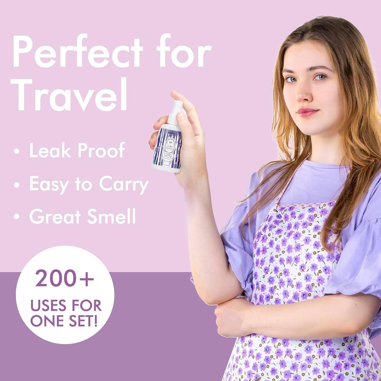 THE GOOD SOUL PROJECT Toilet Spray 2Oz, Lavender Scent, Bathroom Deodorizer, Travel Size Air Fresheners, 2 Pack