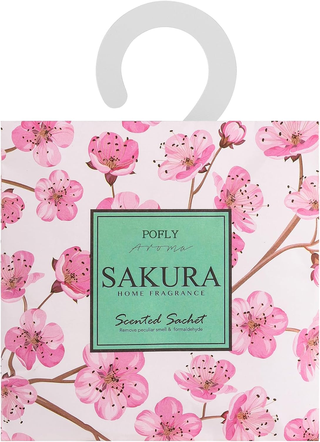 12 Pack Sakura Scented Sachets, Long-Lasting Fresh Scent, Air Freshener for Closet & Drawers, Hanging Deodorizer for Home