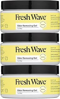 Fresh Wave Lemon Odor Removing Gel, 7 oz., Pack of 3 - Safer Odor Absorbers for Home, Natural Plant-Based Odor Eliminator, Every 7 oz. lasts 15-30 Days, For Cooking, Trash & Pets