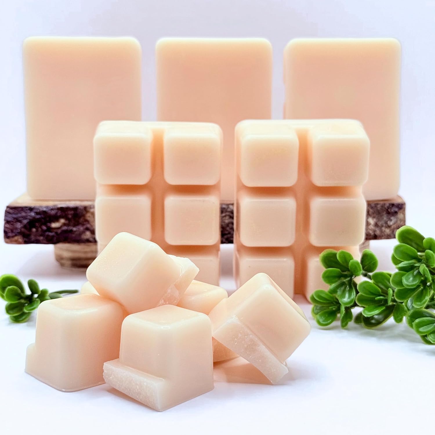 Hand-Poured Soy Wax Melts, Long Lasting Scented Cubes, 100% Natural Soy (Golden Hour: Grapefruit, Peach, Vanilla, 3-Pack with 6 Cubes Each)