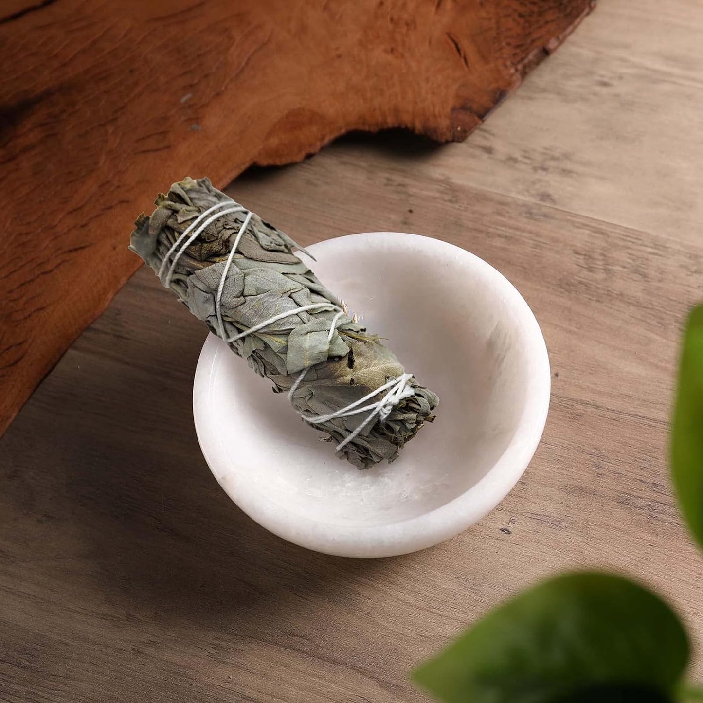 Koville African Natural Marble Incense Holder, 5inch Incense Holders for Sticks, Sturdy Incense Burner Ideal for Meditation and Relaxing, Easy to Clean(Namib Fantasy)