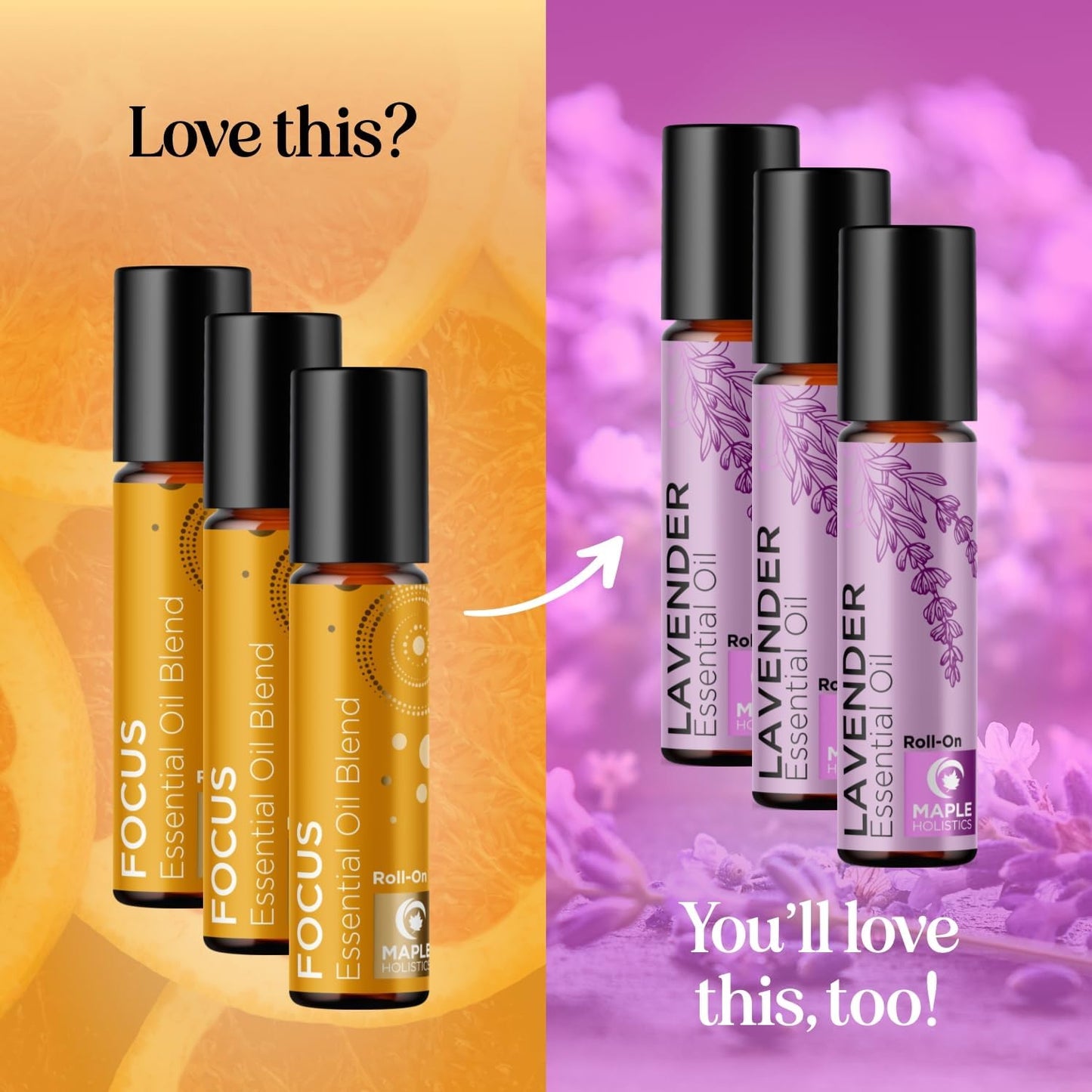 Focus Essential Oil Roll On - Aromatherapy Essential Oil Roller with Invigorating Pure Citrus and Mint Oils - Attention and Focus Essential Oil Blend with Eucalyptus Peppermint & Grapefruit (3 Pack)