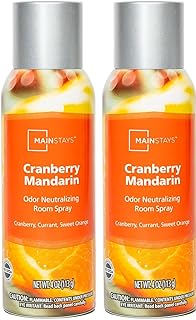 Odor Neutralizing Room Spray, Cranberry Mandarin Air Freshner, 8 oz total (2 pack)