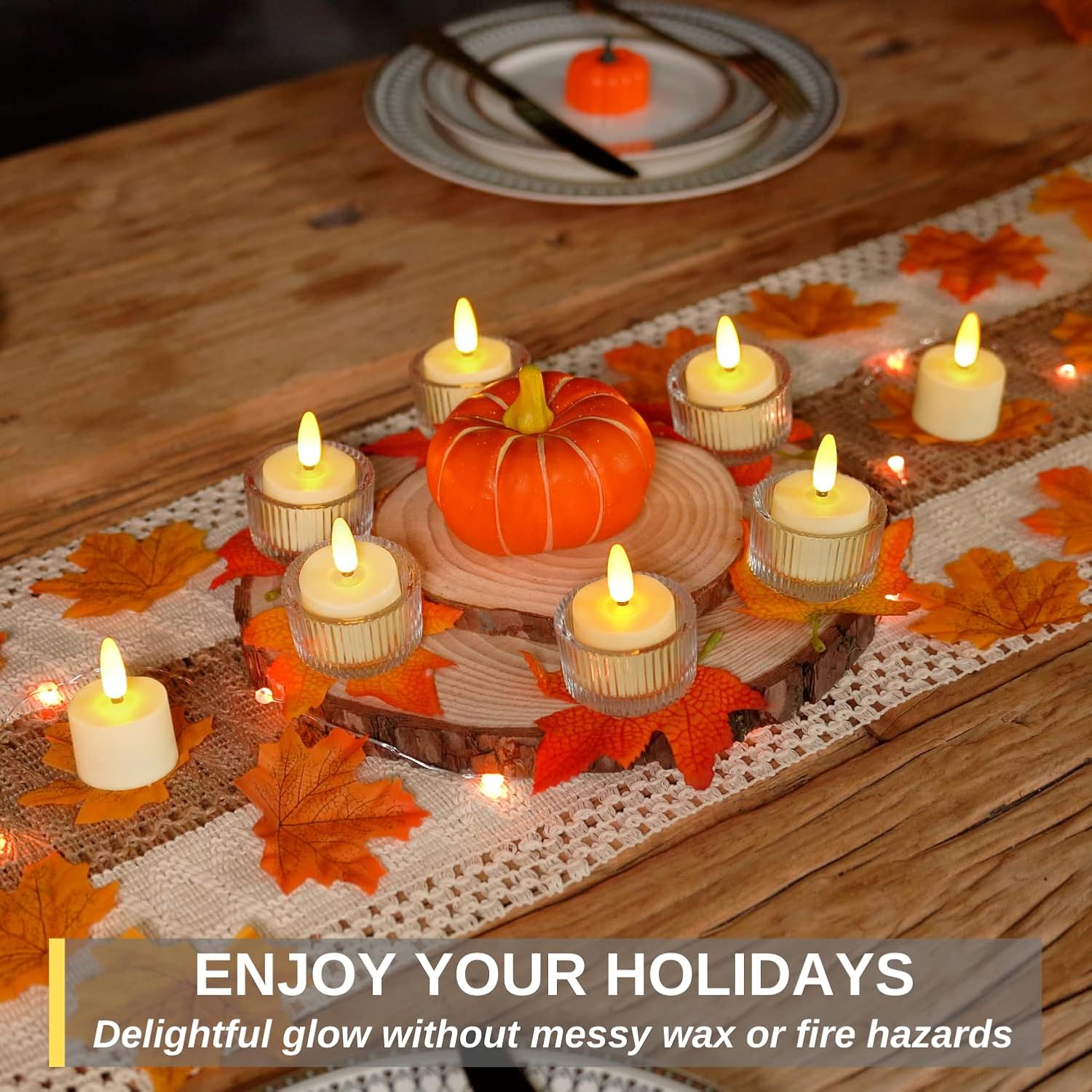 Homemory Flameless Rechargeable Tea Lights with Remote Timer - LED Tea Lights Battery Operated, Realistic Flickering for Home Holiday Decor, Wedding Table Centerpieces, 6-Pack (Φ 1-1/2''×H 2-1/3'')