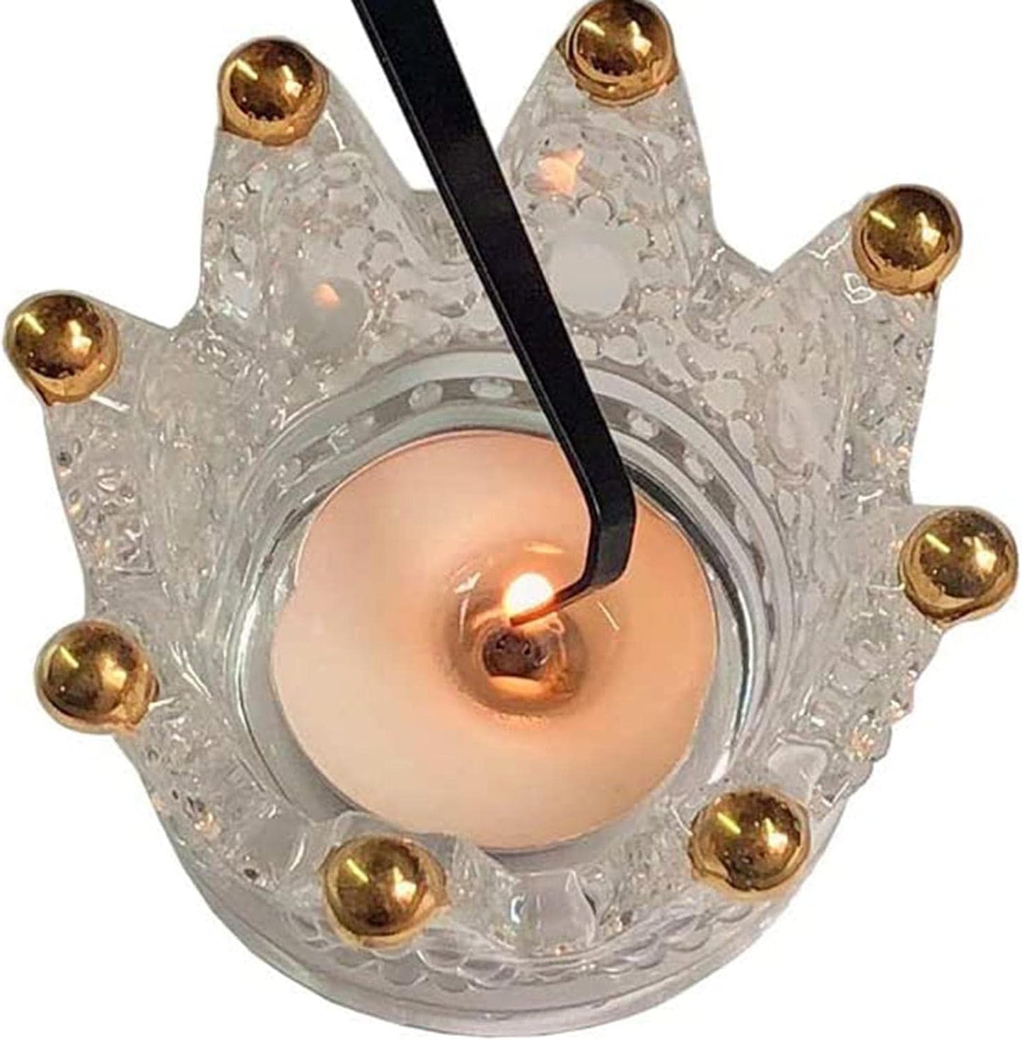 Baoblaze 2X Candle Accessory Set with Candle,Wick and Wick Dipper 3 in 1 Candle Tool Kit, Stainless Steel with Surface Black