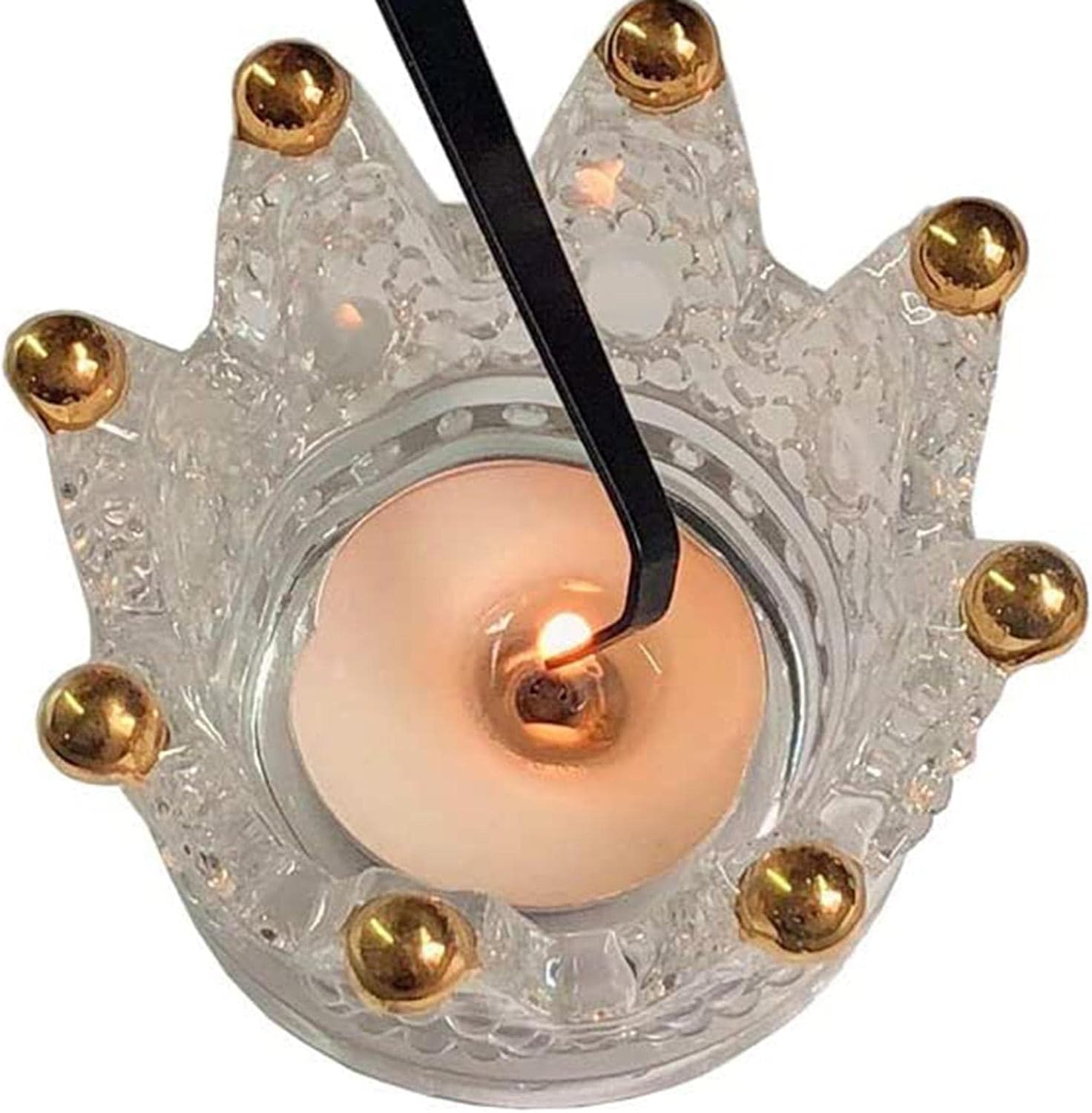 Baoblaze 2X Candle Accessory Set with Candle,Wick and Wick Dipper 3 in 1 Candle Tool Kit, Stainless Steel with Surface Black