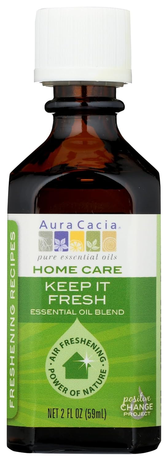 Aura Cacia Keep it Fresh Essential Oil Blend for Home Care, 2 Fluid Ounce