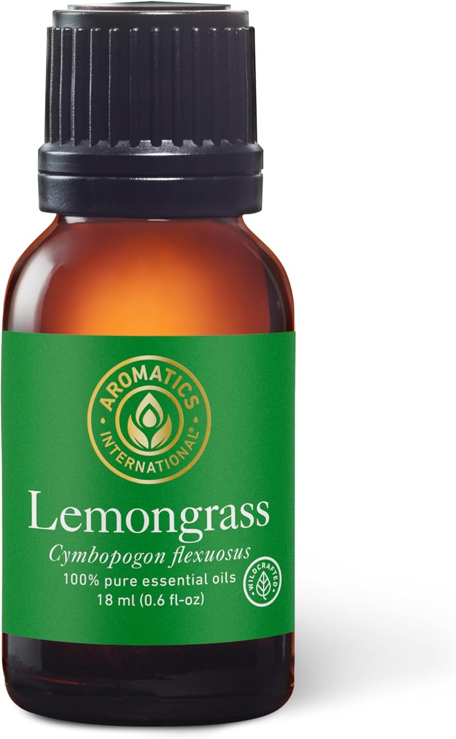 Aromatics International Wildcrafted Lemongrass Essential Oil 18ml | 100% Pure Essential Oil for Diffusion, Aromatherapy & Wellness Use