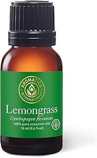 Aromatics International Wildcrafted Lemongrass Essential Oil 18ml | 100% Pure Essential Oil for Diffusion, Aromatherapy & Wellness Use