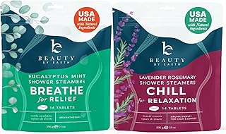 Shower Steamers Aromatherapy - USA Made with Natural Ingredients, Eucalyptus and Lavender Shower Bombs with Essential Oil, Self Care Gifts for Women & Men